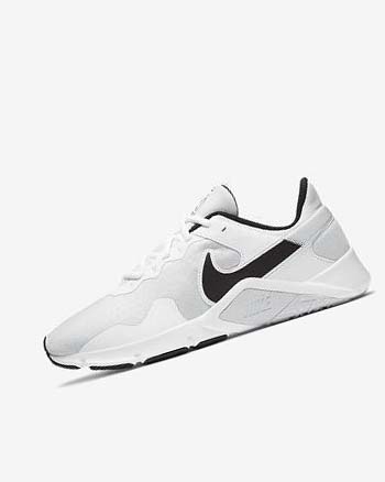 Platinum / White / Black Men's Nike Legend Essential 2 Training Shoes | CA5049