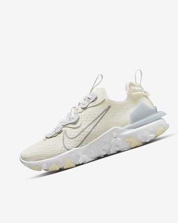 Platinum / White / Metal Silver Women's Nike React Vision JDS Running Shoes | CA2639