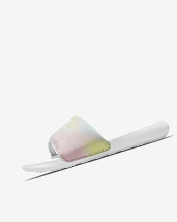 Purple / White / White Women's Nike Victori One Slides | CA2394