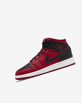 Red / White / Black Boy Nike Air Jordan 1 Mid Sneakers | CA3058