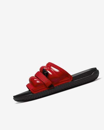 Red / White / Burgundy / Black Men's Nike Jordan Super Play Slides | CA4974