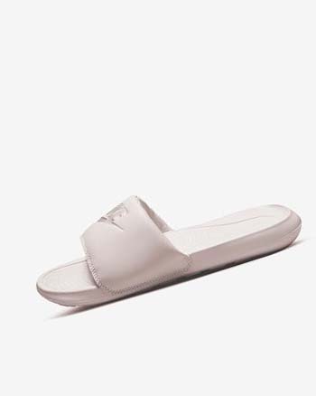 Rose / Rose / Metal Silver Women's Nike Victori One Slides | CA3047