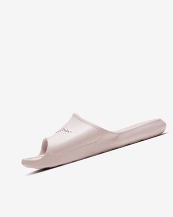 Rose / Rose / White Women's Nike Victori One Slides | CA3039