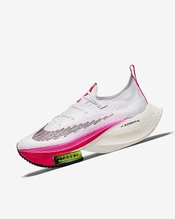 White / Black / Black / Black Women's Nike Air Zoom Alphafly NEXT% Flyknit Running Shoes | CA5084