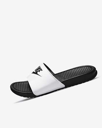 White / Black / Black Men's Nike Benassi JDI Slides | CA5263