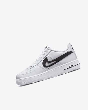 White / Black Boy Nike Air Force 1 Sneakers | CA5448