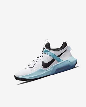 White / Black Boy Nike Air Zoom Crossover Basketball Shoes | CA3185