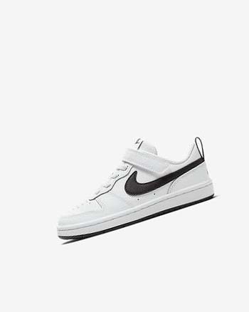 White / Black Boy Nike Court Borough Low 2 Shoes | CA2468