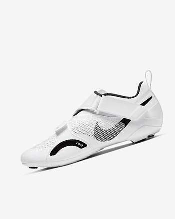 White / Black Men's Nike SuperRep Cycle Training Shoes | CA5507