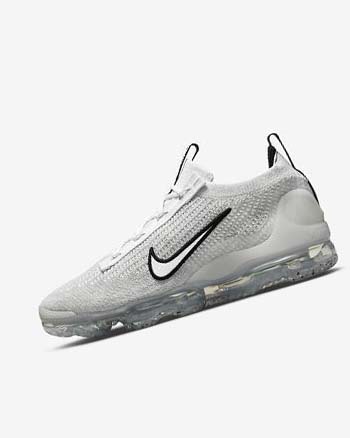 White / Black / Metal Silver / White Men's Nike Air VaporMax 2021 FK Sneakers | CA4509