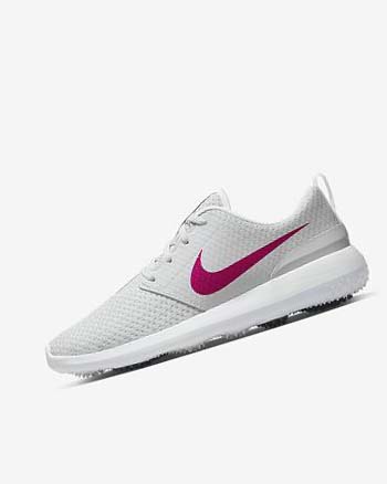 White / Black / Pink Women's Nike Roshe G Golf Shoes | CA2696