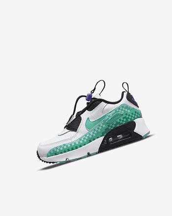 White / Black / Purple / Turquoise Girls' Nike Air Max 90 Toggle SE Casual Shoes | CA3008