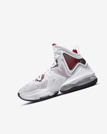 White / Black / Red Boy Nike LeBron 19 Basketball Shoes | CA3242