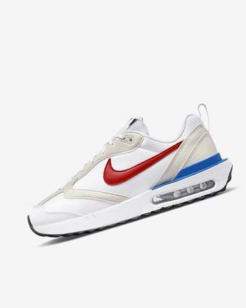 White / Blue / Black / Red Men's Nike Air Max Dawn Sneakers | CA3143