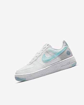 White / Blue Boy Nike Air Force 1 Crater Sneakers | CA4580