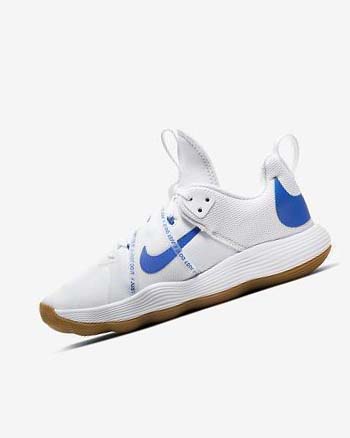 White / Blue Men's Nike React HyperSet Volleyball Shoes | CA4658