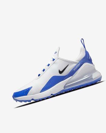 White / Blue / Platinum / Black Women's Nike Air Max 270 G Golf Shoes | CA5209