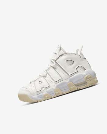 White / Brown / Light Boy Nike Air More Uptempo Basketball Shoes | CA2899