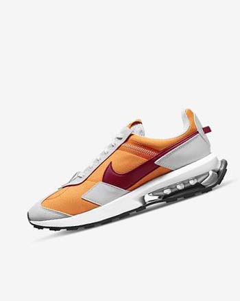 White / Burgundy Men's Nike Air Max Pre-Day Sneakers | CA5412