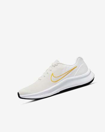 White / Gold / Multicolor Girls' Nike Star Runner 3 Running Shoes | CA1113