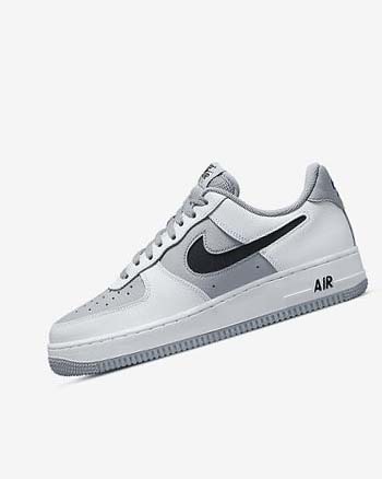 White / Grey / Black Men's Nike Air Force 1 '07 LV8 Sneakers | CA4950