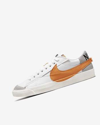 White / Grey / Orange Men's Nike Blazer Low '77 Jumbo Sneakers | CA2625