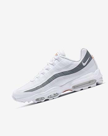 White / Grey / Orange / White Men's Nike Air Max 95 Ultra Casual Shoes | CA5128