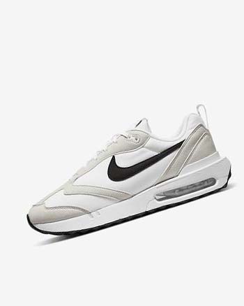 White / Light Beige / Black Men's Nike Air Max Dawn Sneakers | CA5314