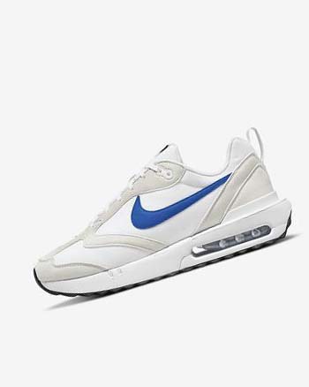 White / Light Beige / Black / Royal Men's Nike Air Max Dawn Sneakers | CA4525