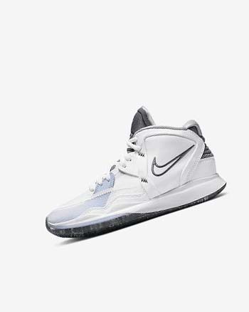 White / Light Blue / Blue / Grey Boy Nike Kyrie Infinity Basketball Shoes | CA2406