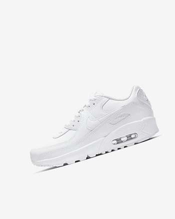 White / Metal Silver / White / White Boy Nike Air Max 90 LTR Casual Shoes | CA5567