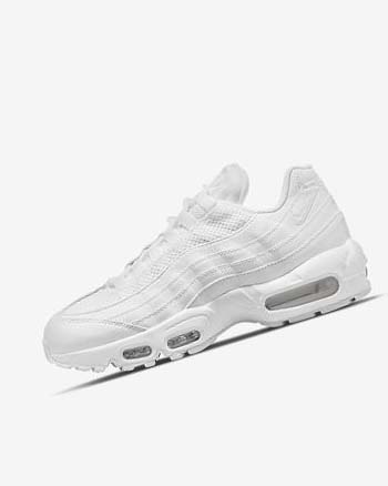 White / Metal Silver / White Women's Nike Air Max 95 Casual Shoes | CA2752