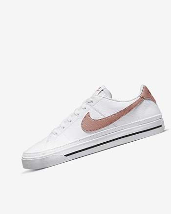 White / Orange / Black / Rose Women's Nike Court Legacy Next Nature Sneakers | CA2798
