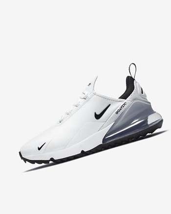 White / Platinum / Black Women's Nike Air Max 270 G Golf Shoes | CA4752