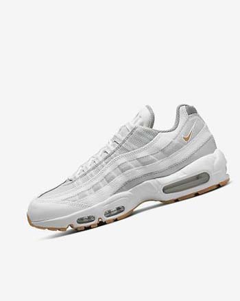 White / Platinum / Grey / Deep Yellow Men's Nike Air Max 95 Casual Shoes | CA3208