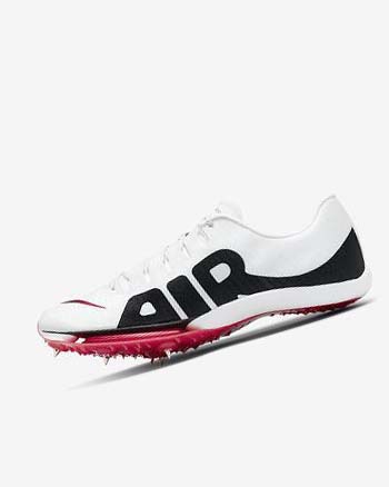 White / Red / Black Men's Nike Air Zoom Maxfly More Uptempo Spikes | CA3131