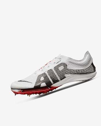 White / Red / Black Men's Nike Air Zoom Victory More Uptempo Spikes | CA3207