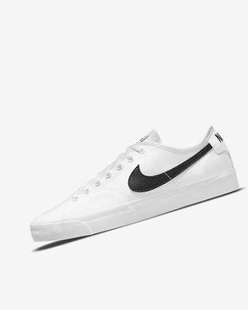 White / White / Black / Black Men's Nike SB BLZR Court Skate Shoes | CA1210