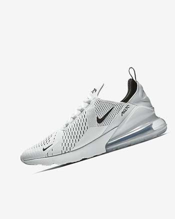 White / White / Black Men's Nike Air Max 270 Casual Shoes | CA2584