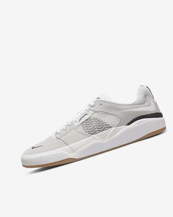 White / White / Black / White Men's Nike SB Ishod Wair Skate Shoes | CA5073