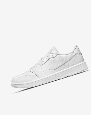 White / White Men's Nike Air Jordan 1 Low G Golf Shoes | CA4582