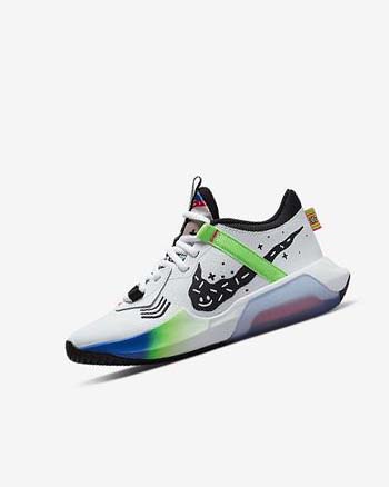 White / White / Royal / Black Boy Nike Air Zoom Crossover Basketball Shoes | CA2674